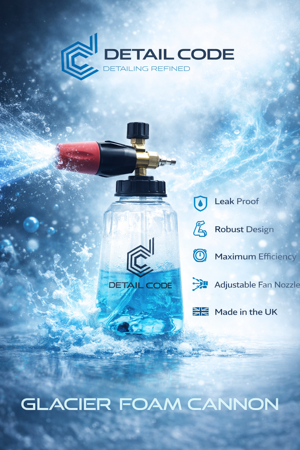 Glacier Wide Mouth Foam Cannon